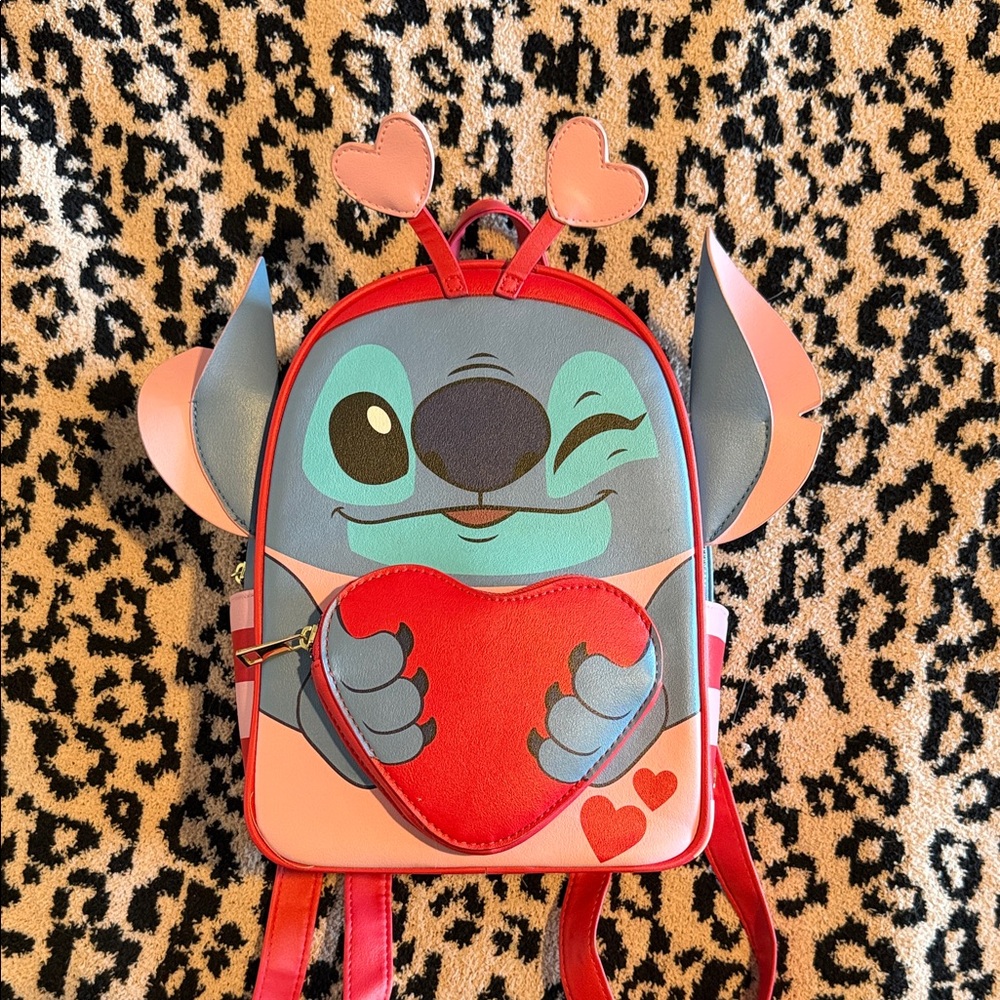 Loungefly Stitch Valentine’s Heart Backpack